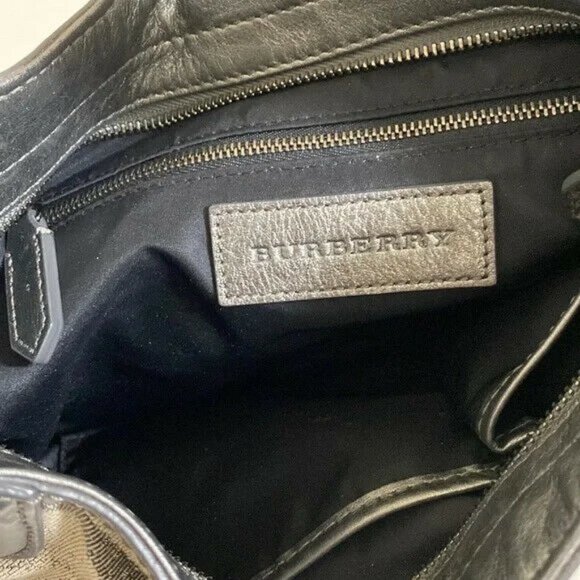 BURBERRY Women's Nova Check Canvas Handbag Shoulder Bag Purse - Picture 7 of 10